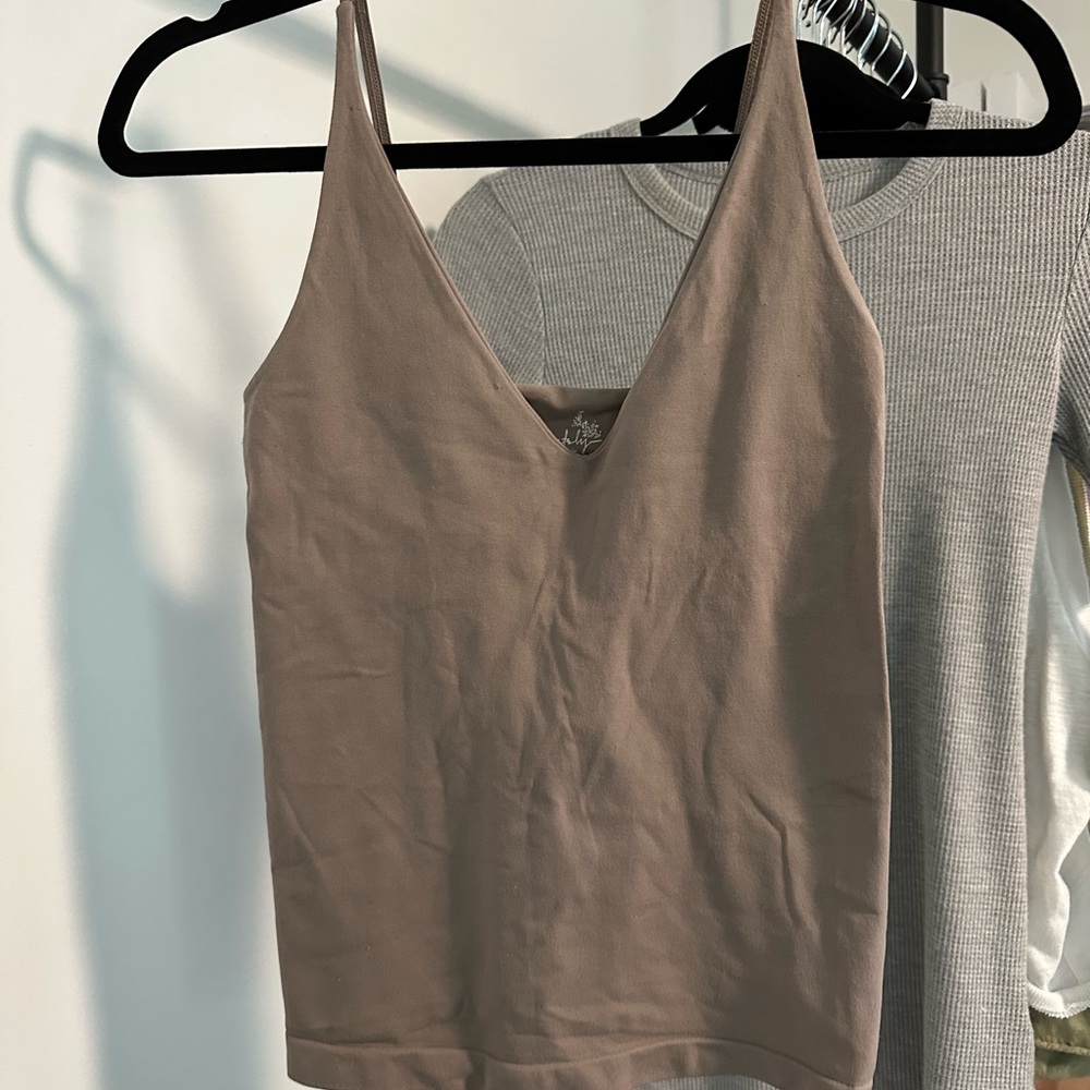 Free People Intimately Stretch V Neck Tank Built In Bra